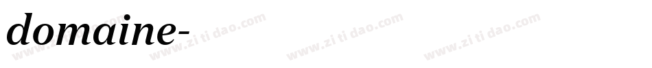 domaine字体转换