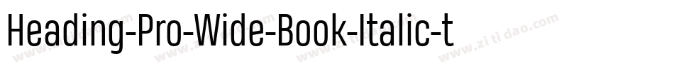 Heading-Pro-Wide-Book-Italic-trial字体转换