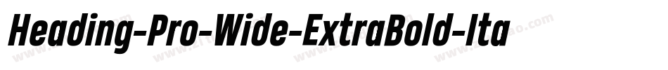 Heading-Pro-Wide-ExtraBold-Italic-trial字体转换