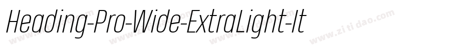 Heading-Pro-Wide-ExtraLight-Italic-trial字体转换
