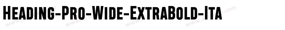 Heading-Pro-Wide-ExtraBold-Italic-trial字体转换