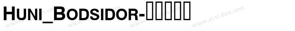 Huni_Bodsidor字体转换