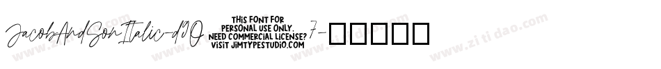 JacobAndSonItalic-d9O07字体转换