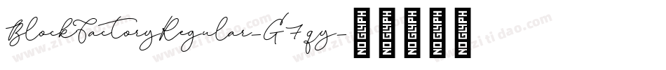 BlockFactoryRegular-G7qy字体转换