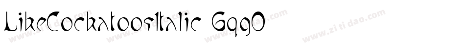 LikeCockatoosItalic-GqgO字体转换