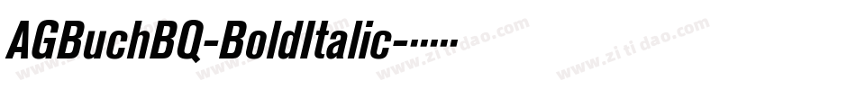 AGBuchBQ-BoldItalic字体转换