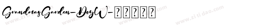 GrandmasGarden-DoyW字体转换