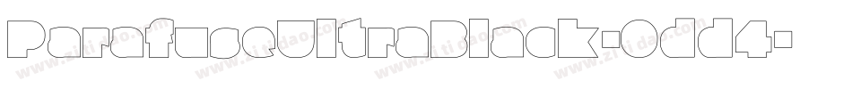 ParafuseUltraBlack-0dd4字体转换