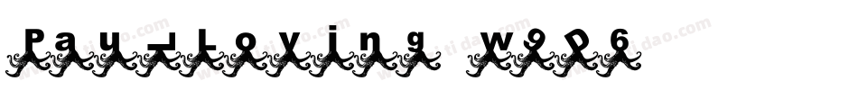 PaulLoving-w9D6字体转换
