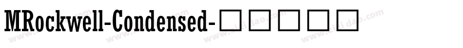 MRockwell-Condensed字体转换