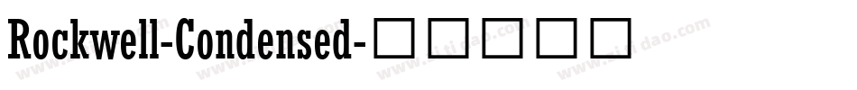Rockwell-Condensed字体转换