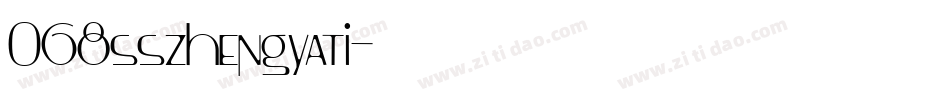 068sszhengyati字体转换