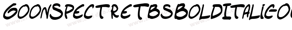 GoonSpectreTbsBoldItalic-Oq9P字体转换