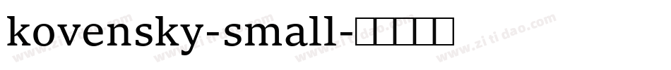kovensky-small字体转换