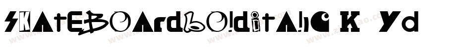 SkateboardBoldItalic-K77YD字体转换