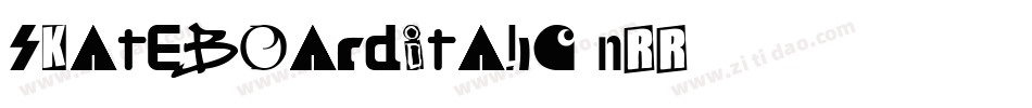SkateboardItalic-nRR60字体转换