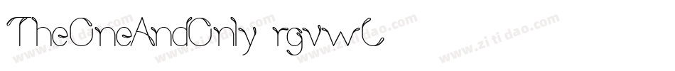 TheOneAndOnly-rgvwL字体转换
