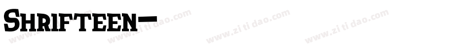 Shrifteen字体转换