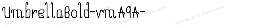 UmbrellaBold-vmA9A字体转换