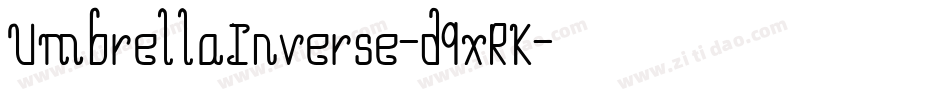 UmbrellaInverse-d9xRK字体转换