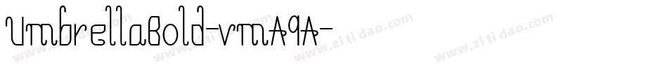 UmbrellaBold-vmA9A字体转换