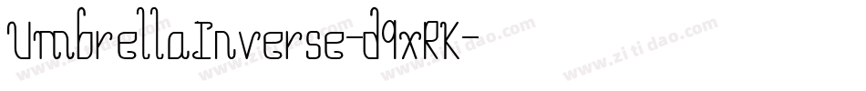UmbrellaInverse-d9xRK字体转换