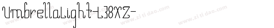 UmbrellaLight-L38XZ字体转换