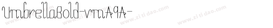 UmbrellaBold-vmA9A字体转换