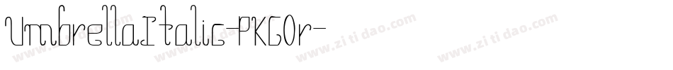 UmbrellaItalic-PKG0r字体转换