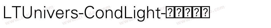 LTUnivers-CondLight字体转换
