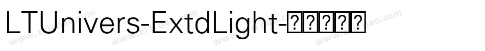 LTUnivers-ExtdLight字体转换