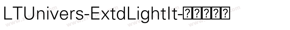 LTUnivers-ExtdLightIt字体转换