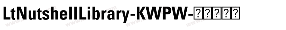 LtNutshellLibrary-KWPW字体转换