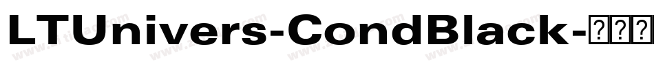 LTUnivers-CondBlack字体转换