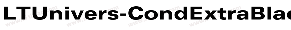 LTUnivers-CondExtraBlackIt字体转换