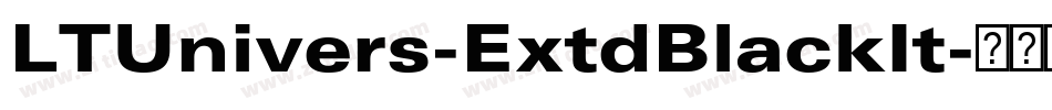 LTUnivers-ExtdBlackIt字体转换