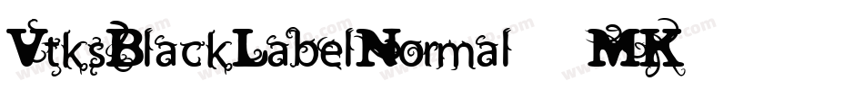 VtksBlackLabelNormal-71MK字体转换