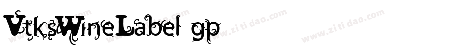 VtksWineLabel-gp14字体转换
