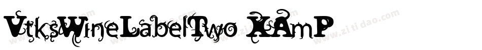 VtksWineLabelTwo-XAmP字体转换