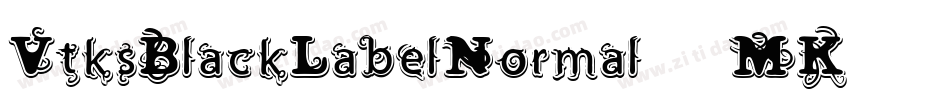 VtksBlackLabelNormal-71MK字体转换