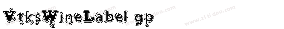 VtksWineLabel-gp14字体转换