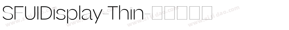SFUIDisplay-Thin字体转换