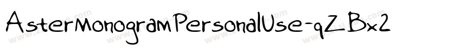 AsterMonogramPersonalUse-qZBx2字体转换