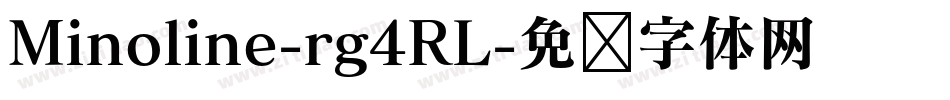Minoline-rg4RL字体转换