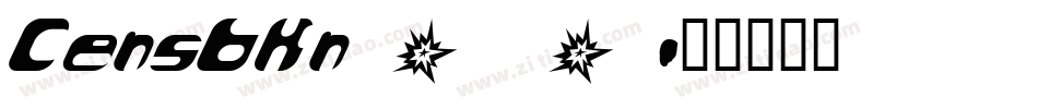 Censbkn_0字体转换