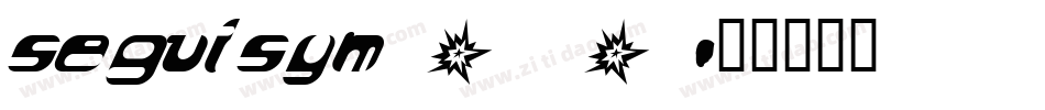 seguisym_0字体转换