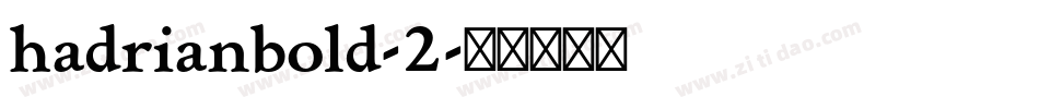 hadrianbold-2字体转换