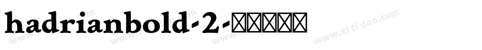 hadrianbold-2字体转换