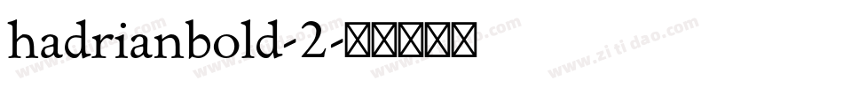 hadrianbold-2字体转换