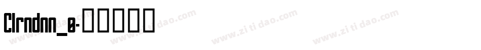 Clrndnn_0字体转换